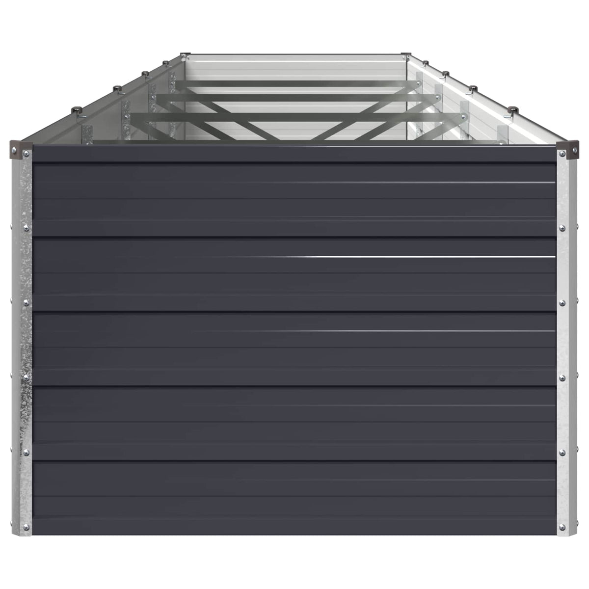 vidaXL Raised Garden Bed Anthracite 400 x 80 x 55 cm Galvanised Steel