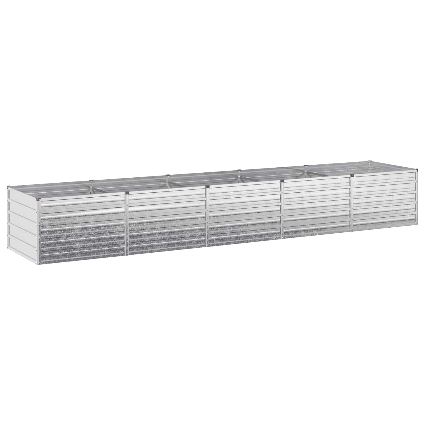 vidaXL Raised Garden Bed Silver 400 x 80 x 55 cm galvanized