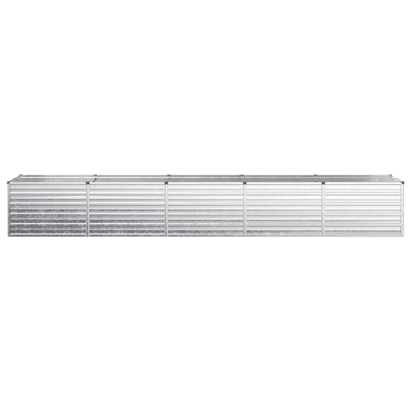 vidaXL Raised Garden Bed Silver 400 x 80 x 55 cm galvanized