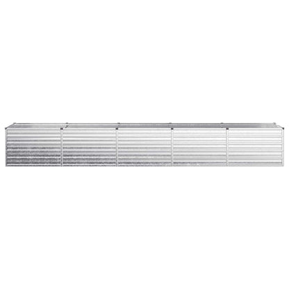 vidaXL Raised Garden Bed Silver 400 x 80 x 55 cm galvanized