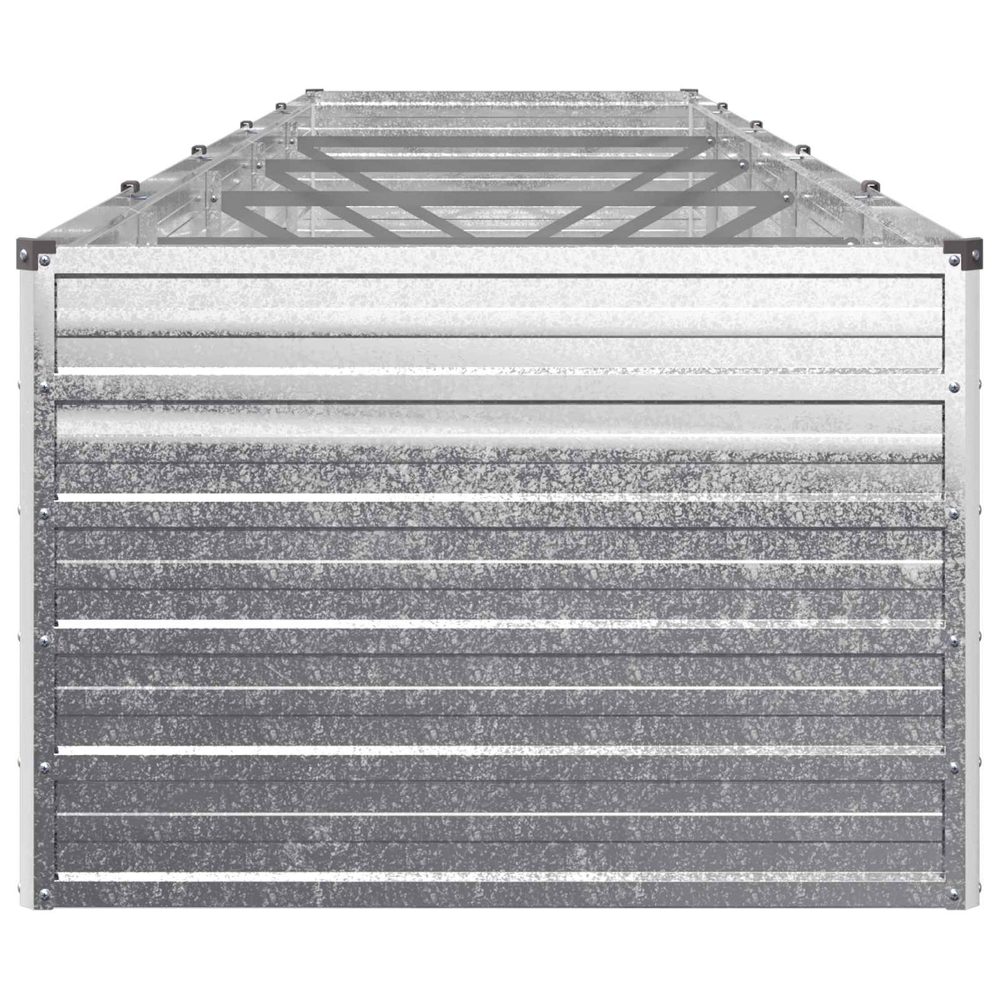 vidaXL Raised Garden Bed Silver 400 x 80 x 55 cm galvanized