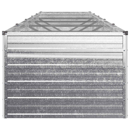 vidaXL Raised Garden Bed Silver 400 x 80 x 55 cm galvanized