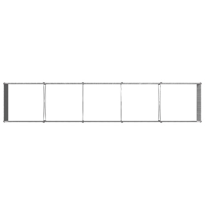 vidaXL Raised Garden Bed Silver 400 x 80 x 55 cm galvanized