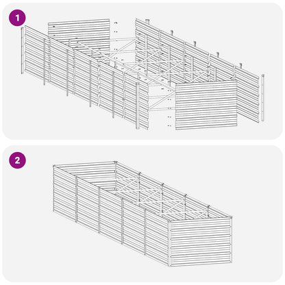 vidaXL Raised Garden Bed Rusty 400 x 80 x 55 cm corton
