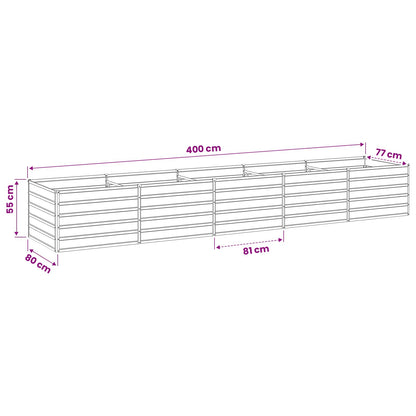 vidaXL Raised Garden Bed Rusty 400 x 80 x 55 cm corton