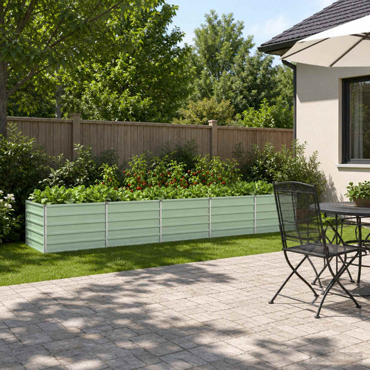 vidaXL Raised Garden Bed Pastel Green 400 x 80 x 55 cm