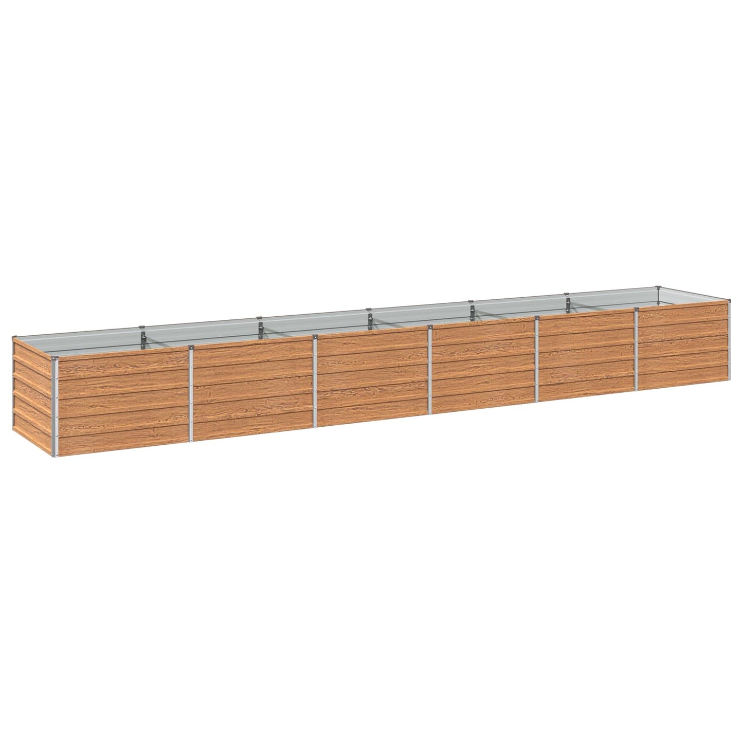 vidaXL Raised Garden Bed Wood Brown 480 x 80 x 55 cm cold-rolled steel