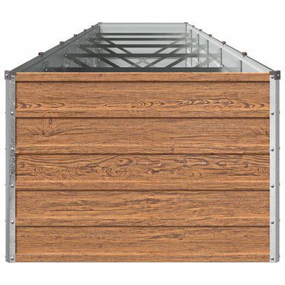 vidaXL Raised Garden Bed Wood Brown 480 x 80 x 55 cm cold-rolled steel
