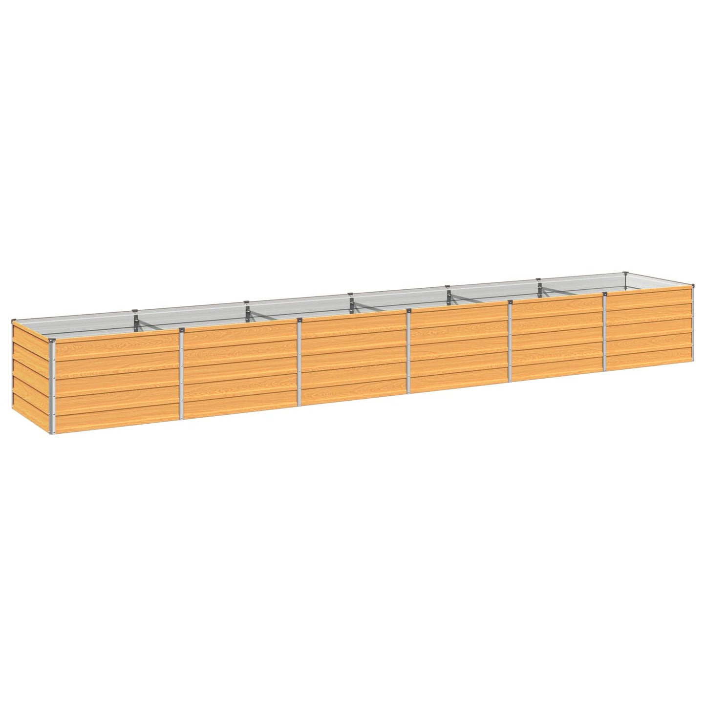 vidaXL Raised Garden Bed Natural 480 x 80 x 55 cm cold-rolled steel