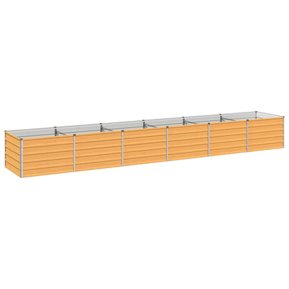 vidaXL Raised Garden Bed Natural 480 x 80 x 55 cm cold-rolled steel