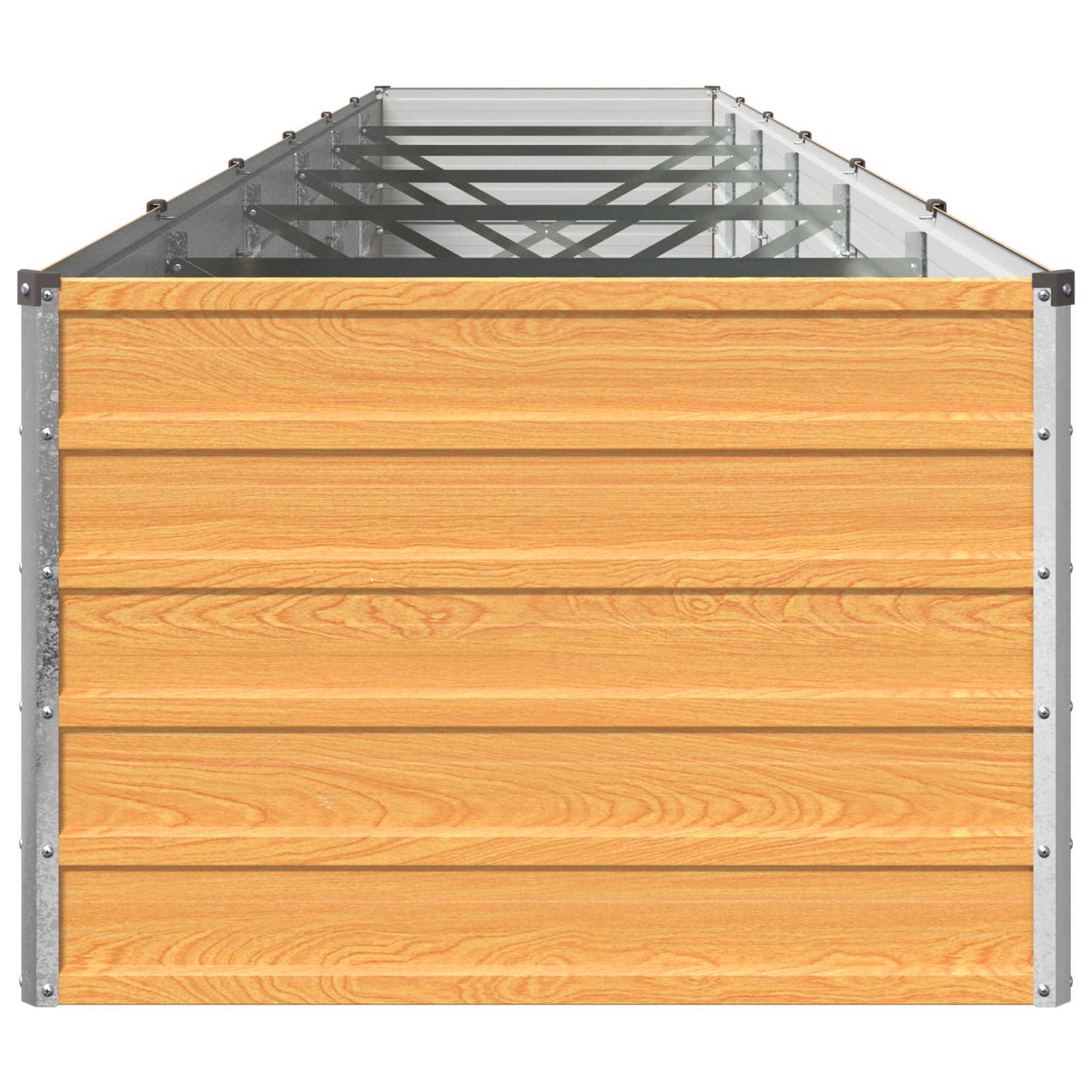 vidaXL Raised Garden Bed Natural 480 x 80 x 55 cm cold-rolled steel