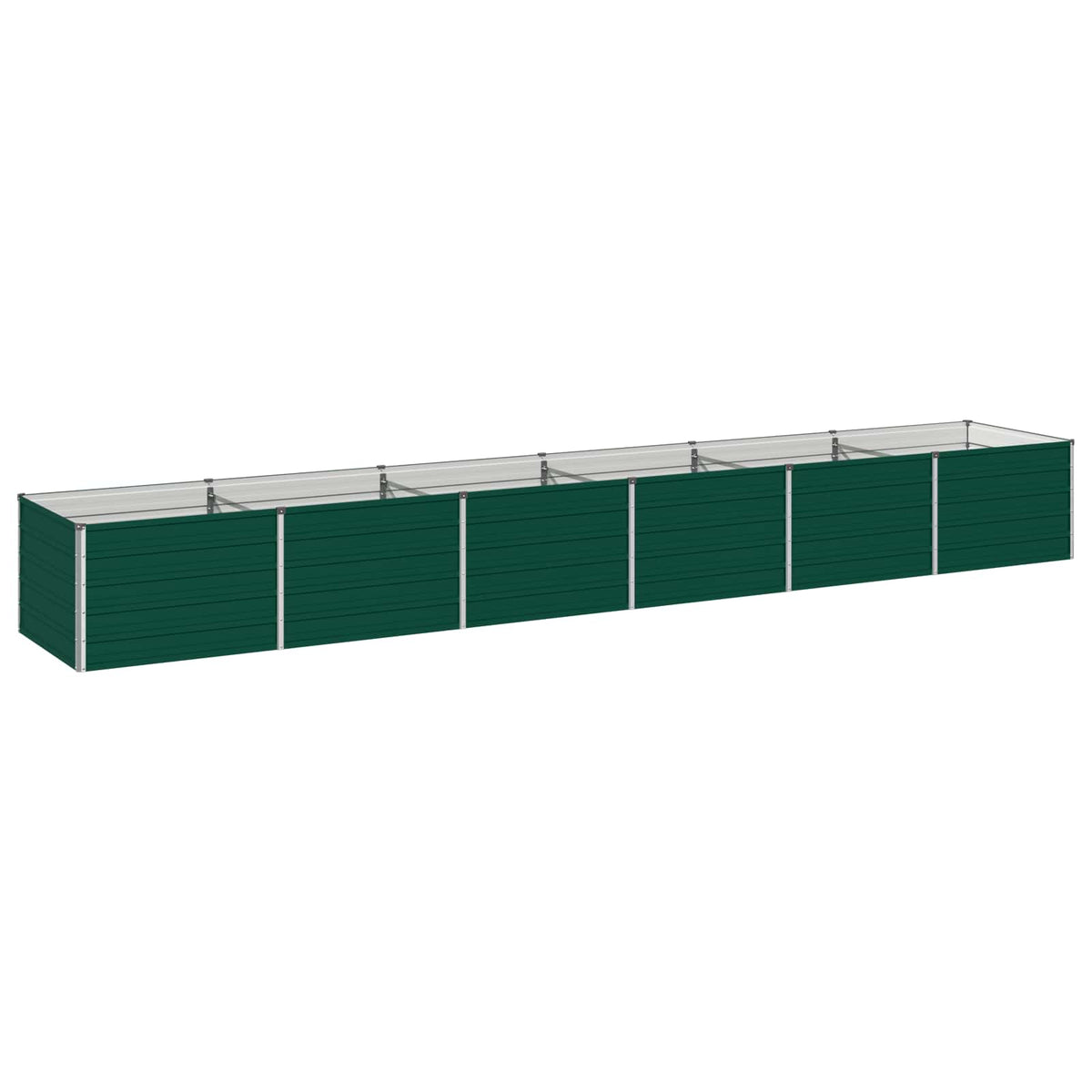 vidaXL Raised Garden Bed Green 480 x 80 x 55 cm Galvanised Steel