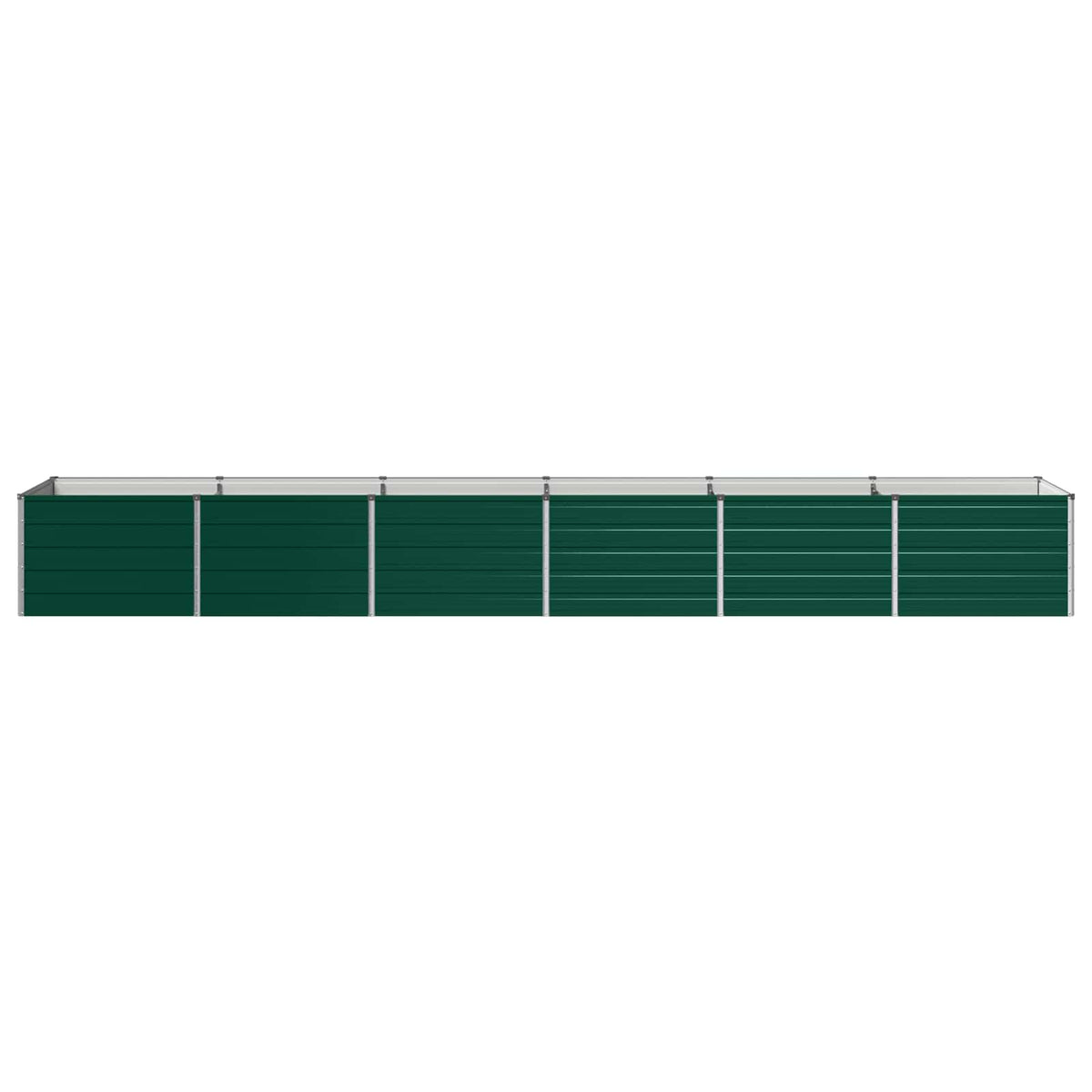 vidaXL Raised Garden Bed Green 480 x 80 x 55 cm Galvanised Steel