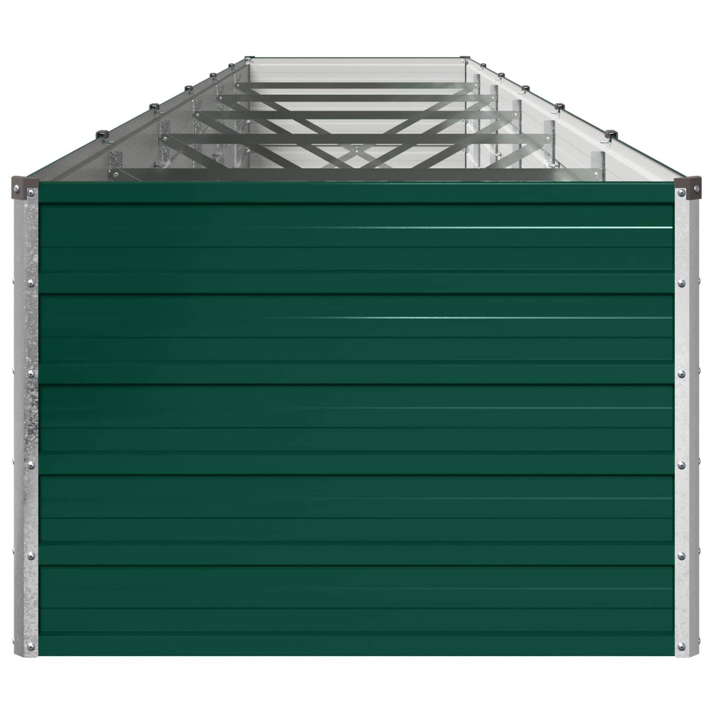 vidaXL Raised Garden Bed Green 480 x 80 x 55 cm cold-rolled steeel