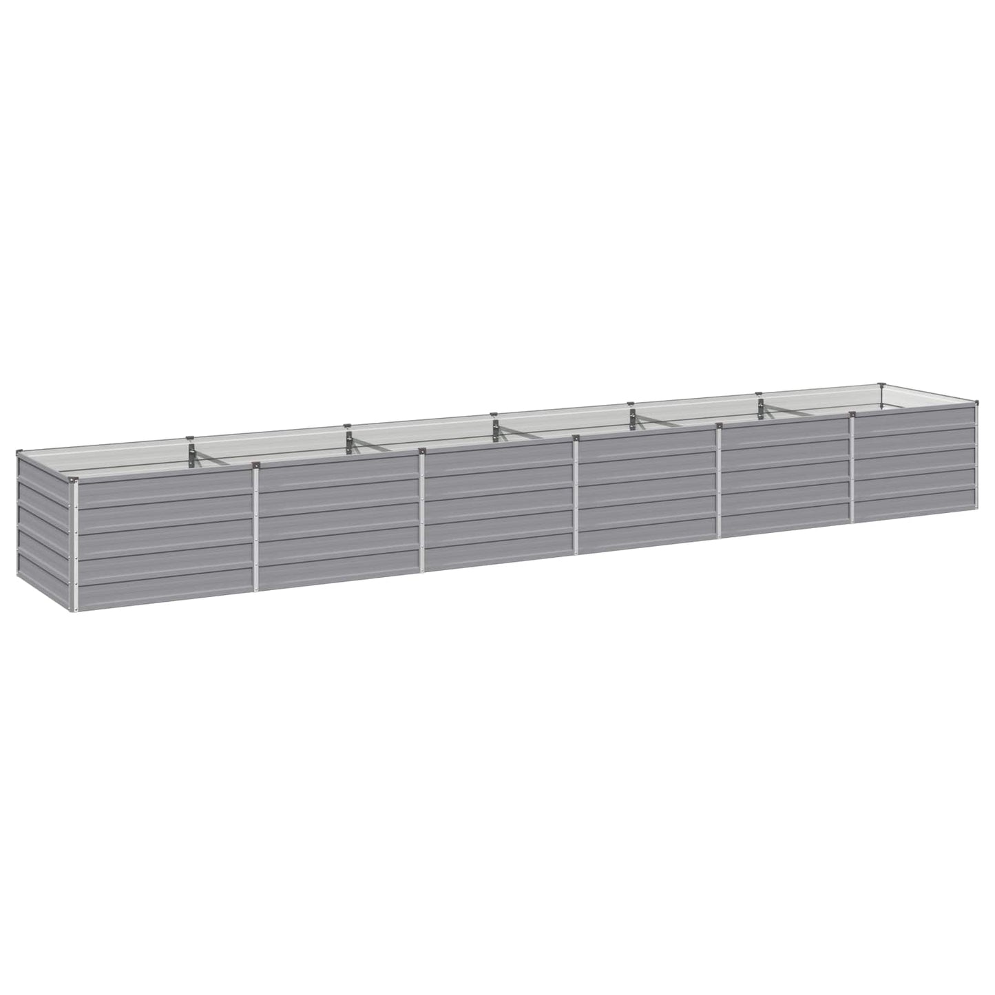vidaXL Raised Garden Bed Grey 480 x 80 x 55 cm cold-rolled steel