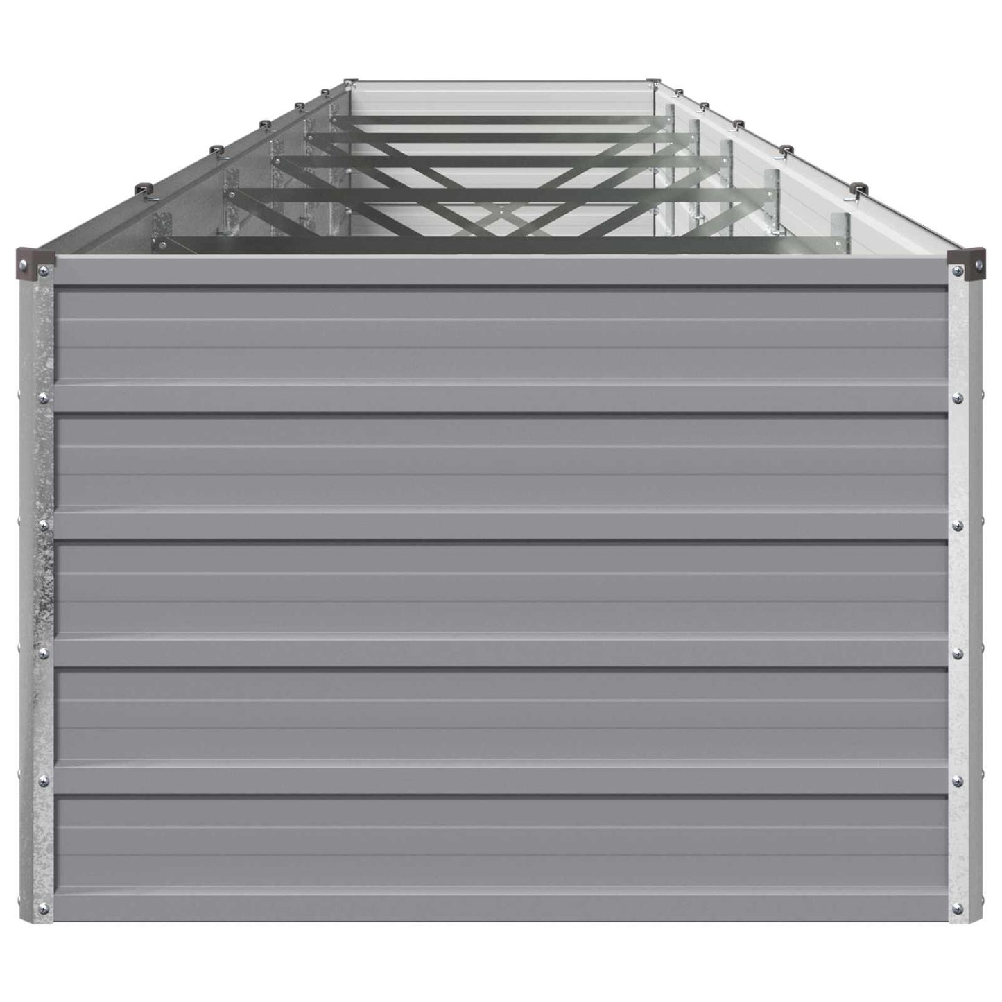 vidaXL Raised Garden Bed Grey 480 x 80 x 55 cm cold-rolled steel