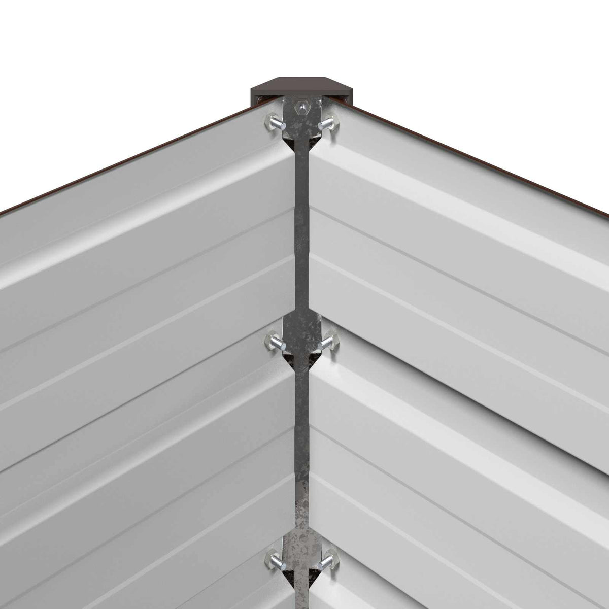 vidaXL Raised Garden Bed Brown 480 x 80 x 55 cm Galvanised Steel