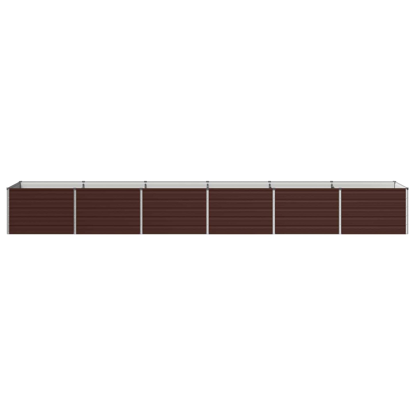 vidaXL Raised Garden Bed Brown 480 x 80 x 55 cm cold-rolled steel