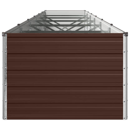 vidaXL Raised Garden Bed Brown 480 x 80 x 55 cm cold-rolled steel