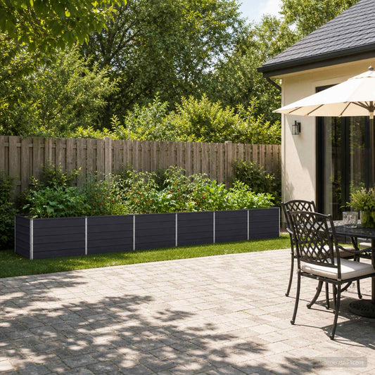 vidaXL Raised Garden Bed Anthracite 480 x 80 x 55 cm cold-rolled steel