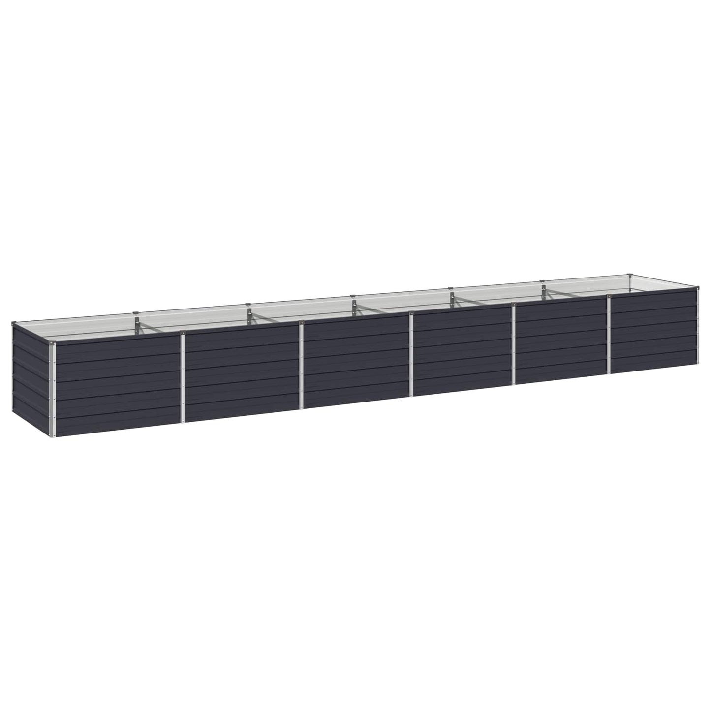 vidaXL Raised Garden Bed Anthracite 480 x 80 x 55 cm cold-rolled steel