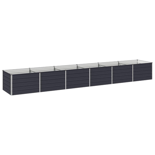 vidaXL Raised Garden Bed Anthracite 480 x 80 x 55 cm cold-rolled steel