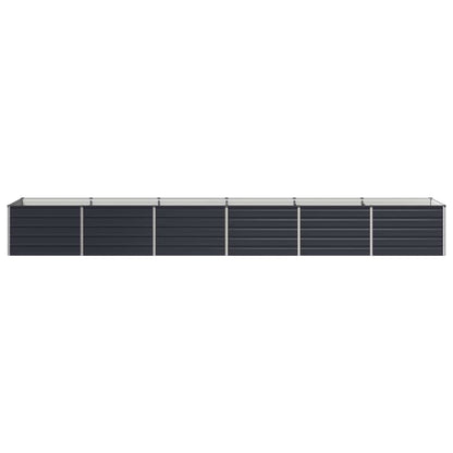 vidaXL Raised Garden Bed Anthracite 480 x 80 x 55 cm cold-rolled steel