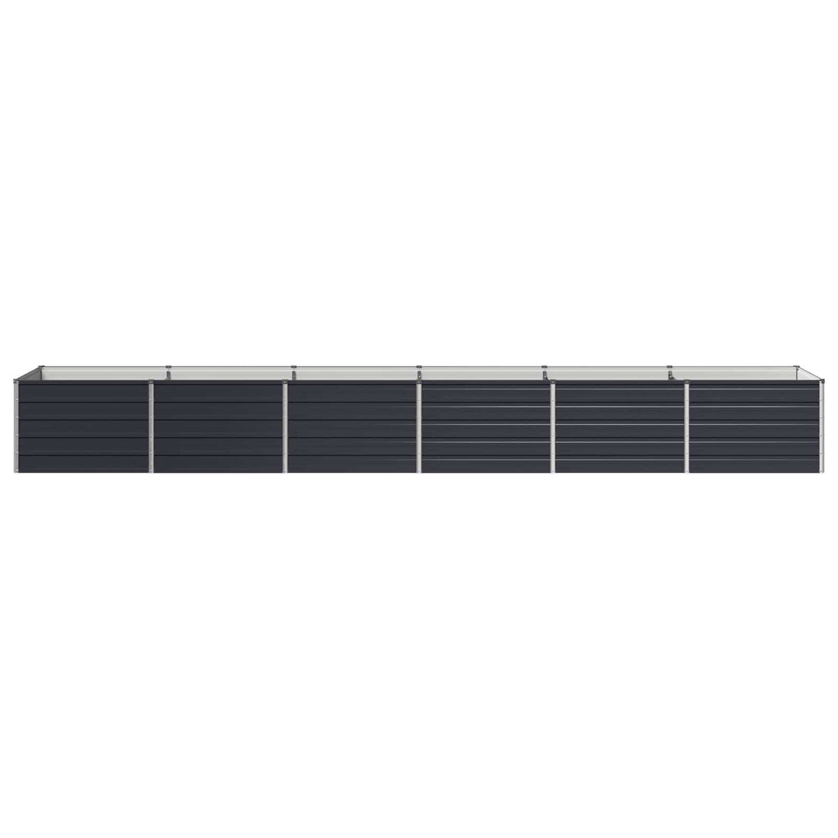 vidaXL Raised Garden Bed Anthracite 480 x 80 x 55 cm Galvanised Steel