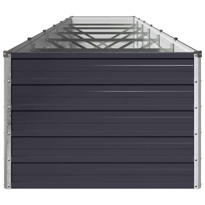 vidaXL Raised Garden Bed Anthracite 480 x 80 x 55 cm cold-rolled steel