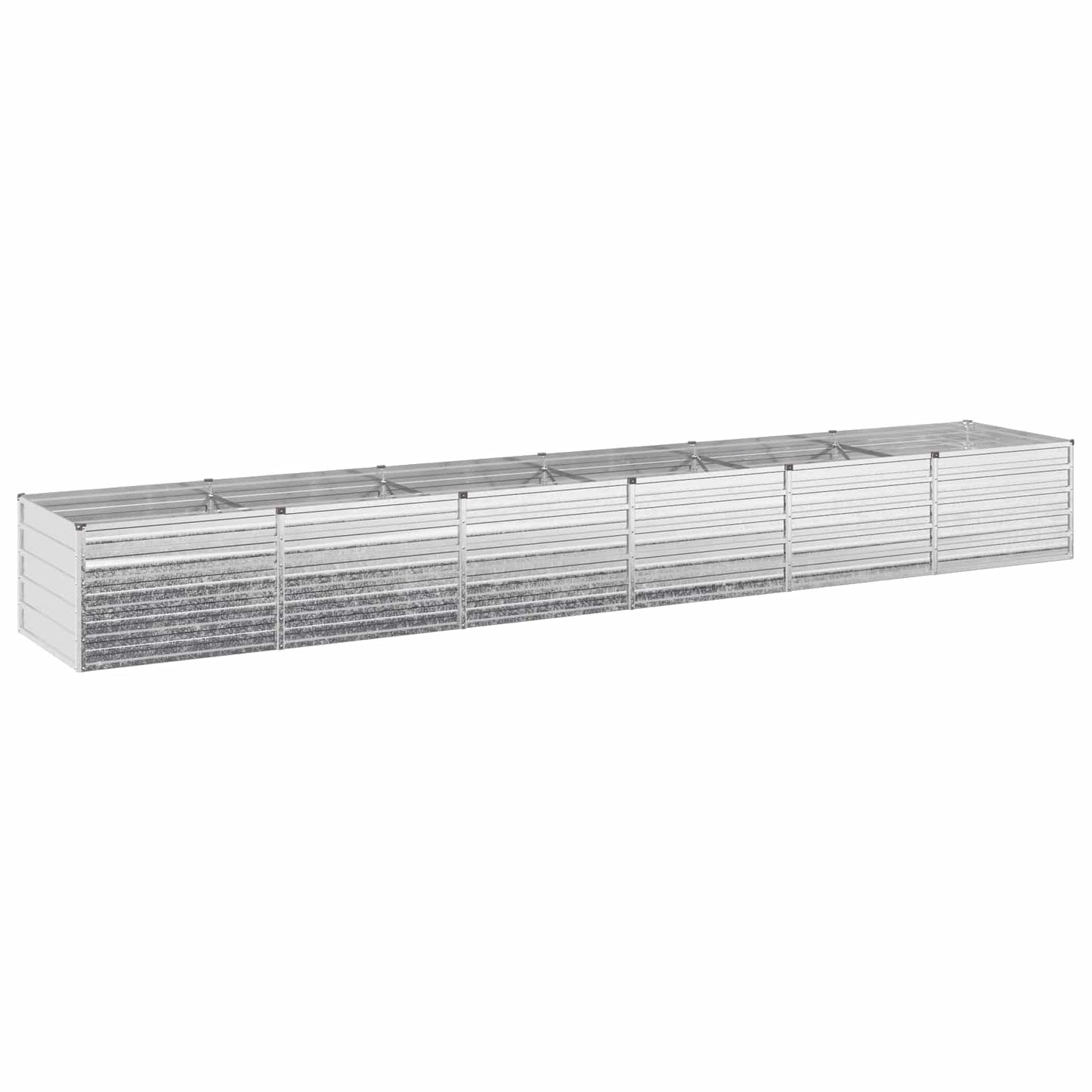 vidaXL Raised Garden Bed Silver 480 x 80 x 55 cm galvanized