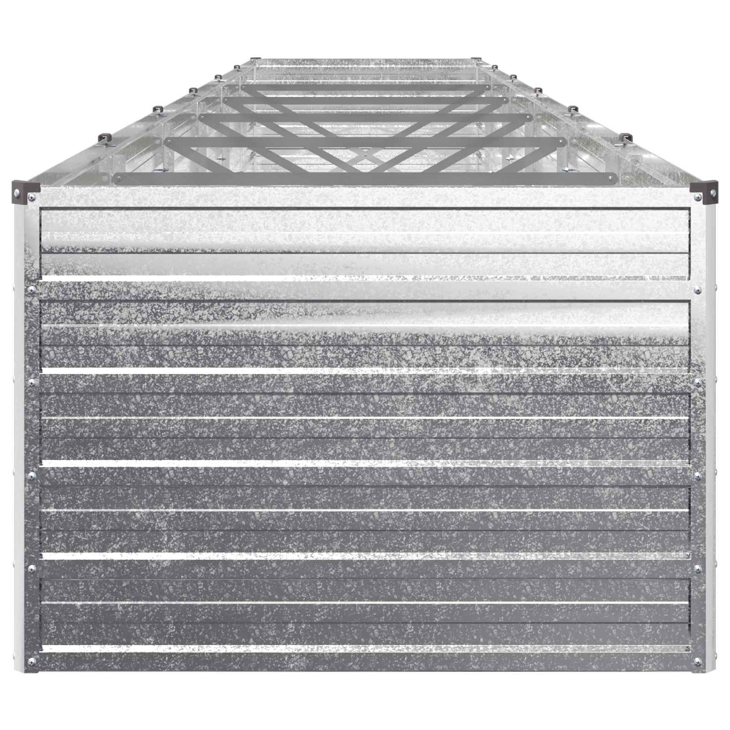 vidaXL Raised Garden Bed Silver 480 x 80 x 55 cm galvanized