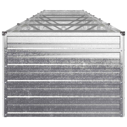 vidaXL Raised Garden Bed Silver 480 x 80 x 55 cm galvanized