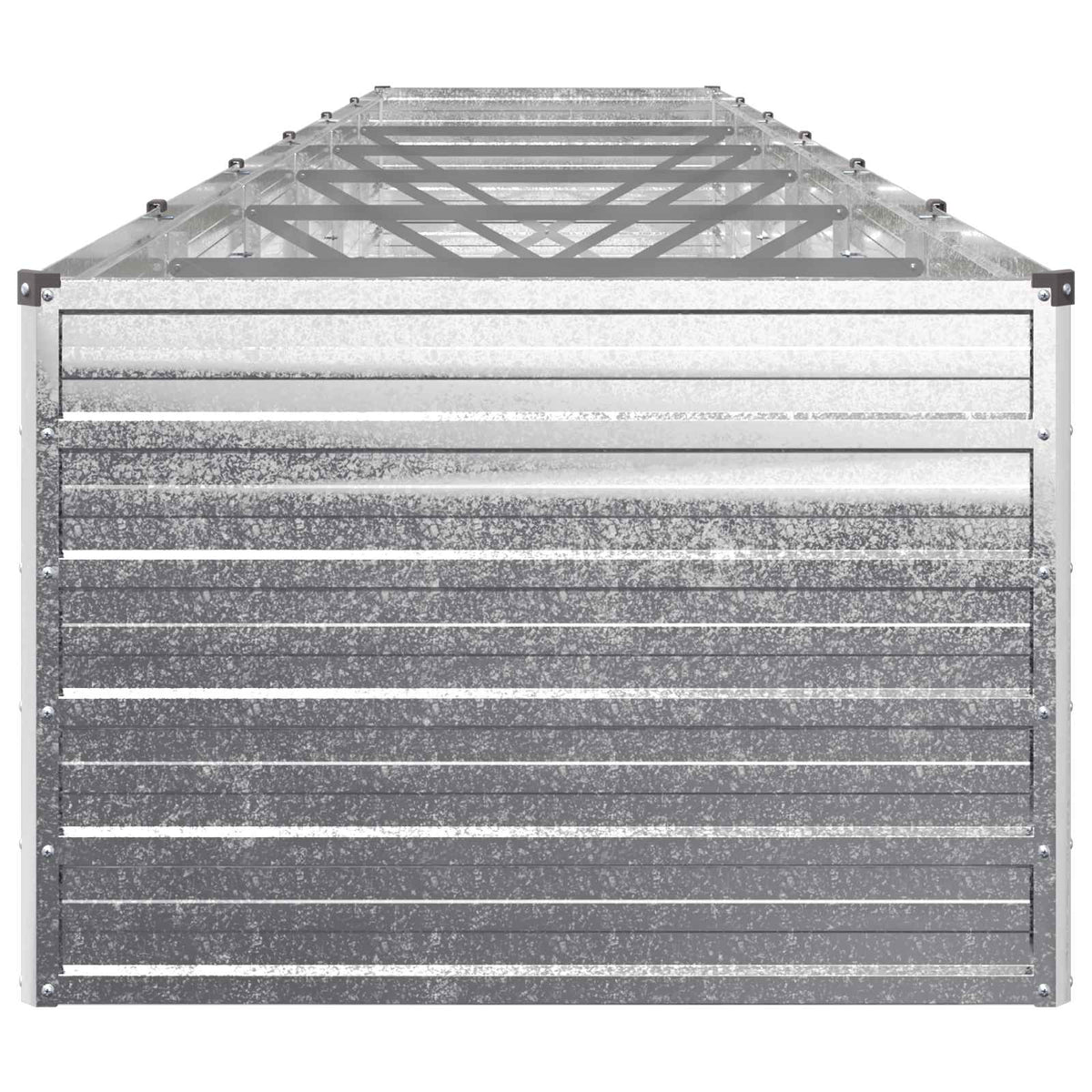 vidaXL Raised Garden Bed Galvanised Silver 480 x 80 x 55 cm