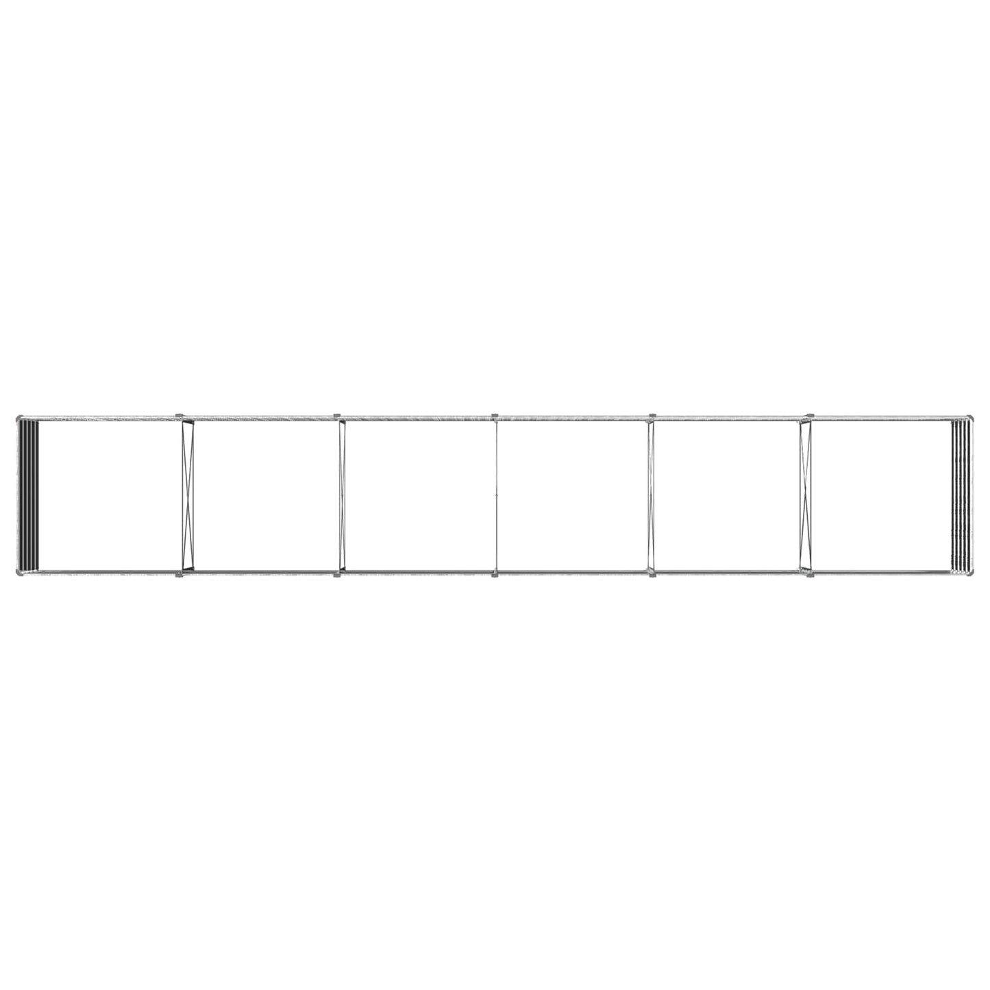 vidaXL Raised Garden Bed Silver 480 x 80 x 55 cm galvanized