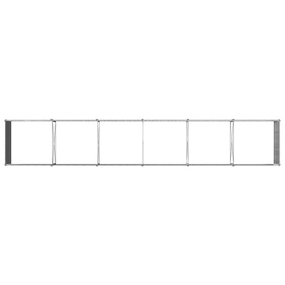 vidaXL Raised Garden Bed Galvanised Silver 480 x 80 x 55 cm