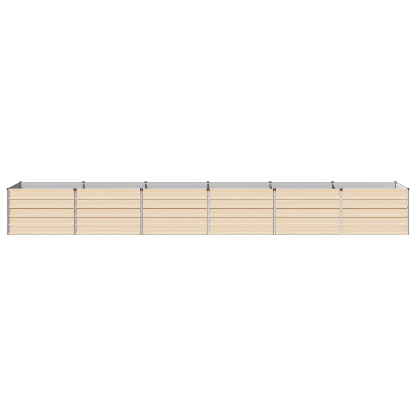vidaXL Raised Garden Bed Ivory 480 x 80 x 55 cm cold-rolled steel