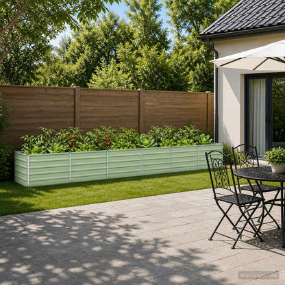 vidaXL Raised Garden Bed Pastel Green 480 x 80 x 55 cm