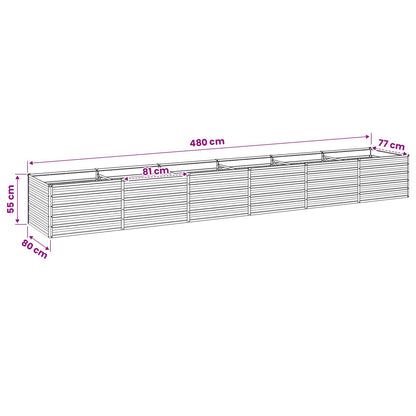 vidaXL Raised Garden Bed Pastel Green 480 x 80 x 55 cm