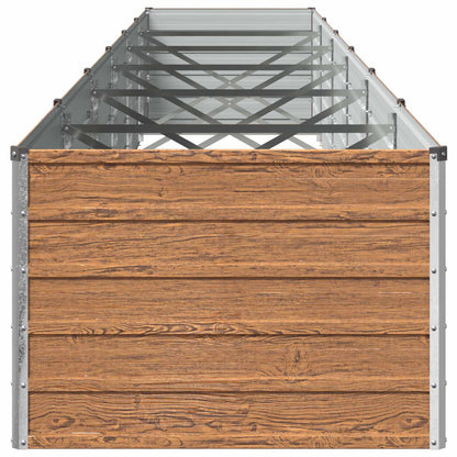 vidaXL Raised Garden Bed Wood Brown 600 x 80 x 55 cm cold-rolled steel
