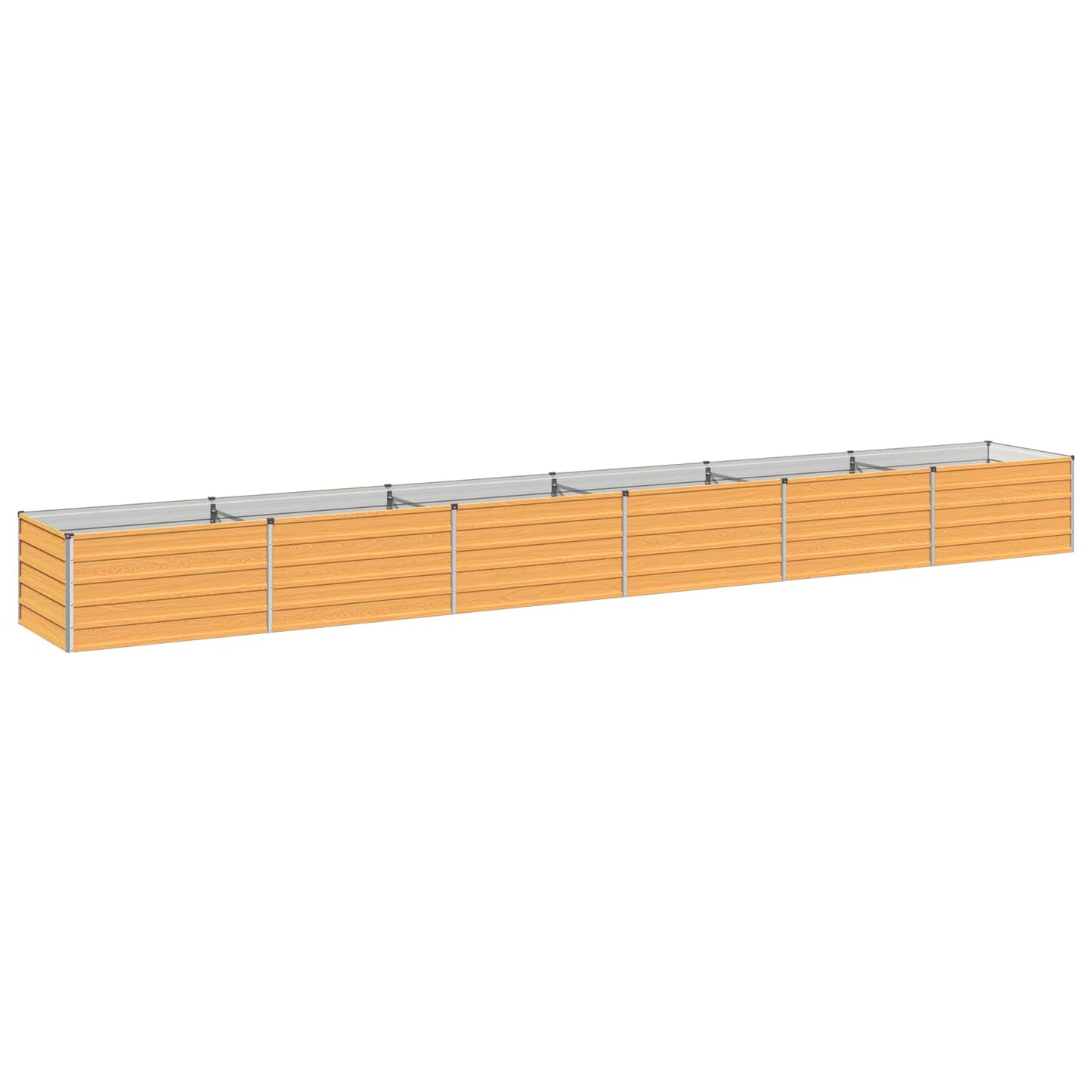 vidaXL Raised Garden Bed Natural 600 x 80 x 55 cm cold-rolled steel