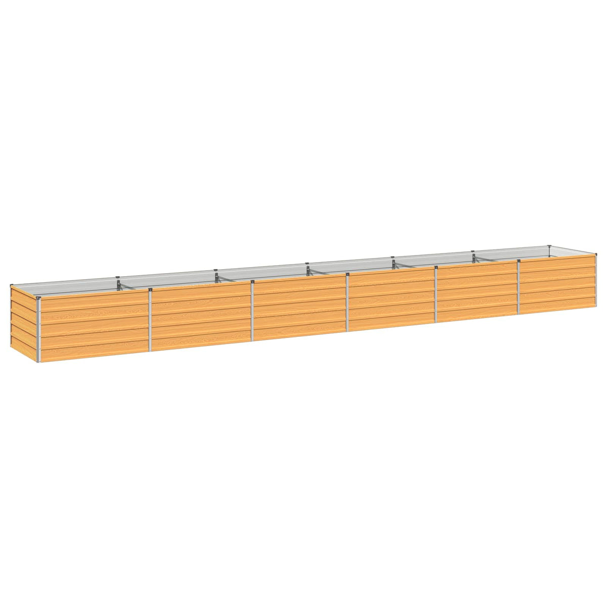 vidaXL Raised Garden Bed Wood Natural 600 x 80 x 55 cm