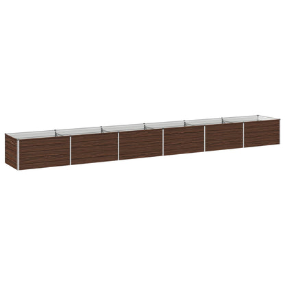 vidaXL Raised Garden Bed Black 600 x 80 x 55 cm cold-rolled steel