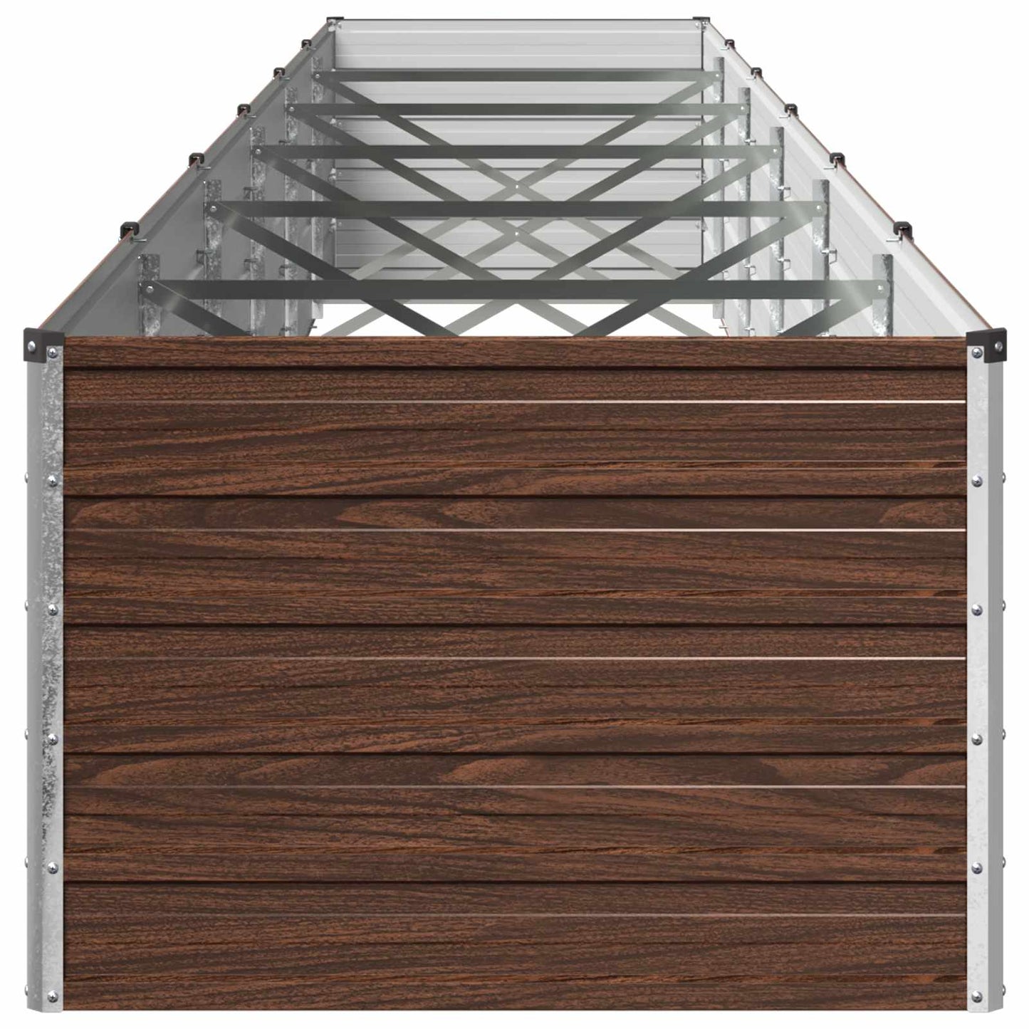 vidaXL Raised Garden Bed Black 600 x 80 x 55 cm cold-rolled steel