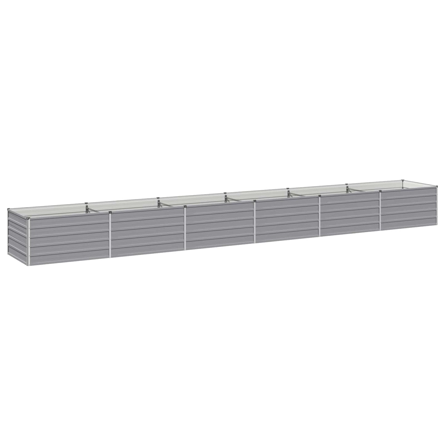 vidaXL Raised Garden Bed Grey 600 x 80 x 55 cm cold-rolled steel