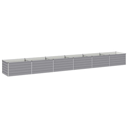 vidaXL Raised Garden Bed Grey 600 x 80 x 55 cm cold-rolled steel