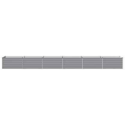 vidaXL Raised Garden Bed Grey 600 x 80 x 55 cm cold-rolled steel