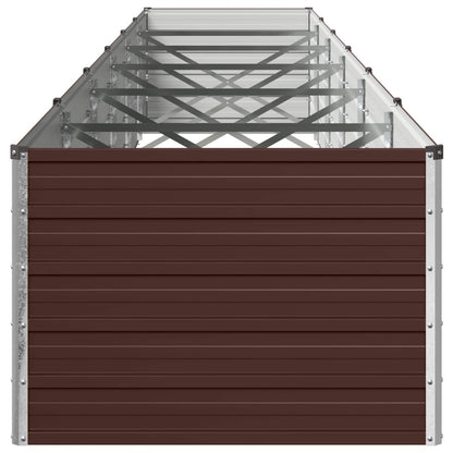vidaXL Raised Garden Bed Brown 600 x 80 x 55 cm cold-rolled steel