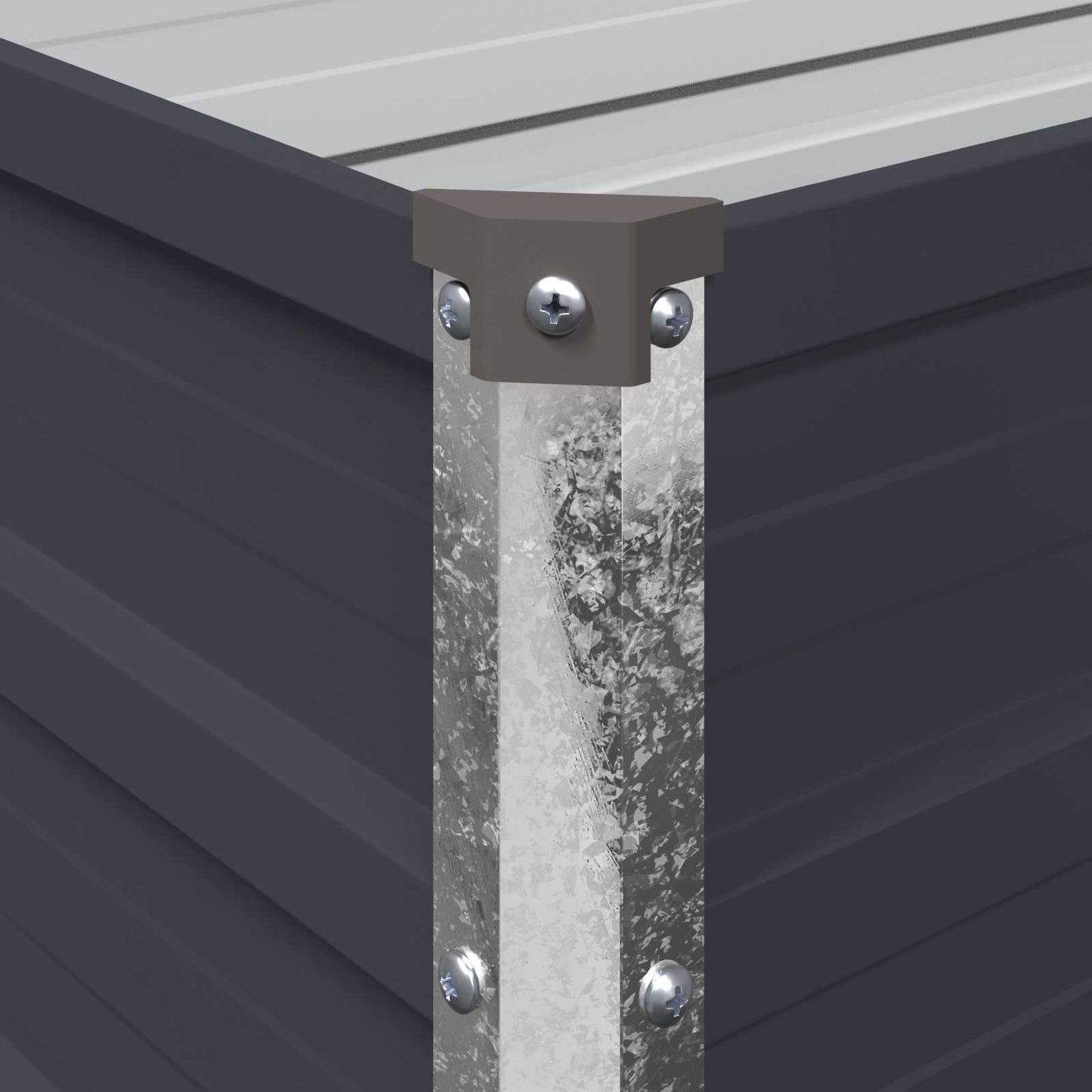vidaXL Raised Garden Bed Anthracite 600 x 80 x 55 cm cold-rolled steel