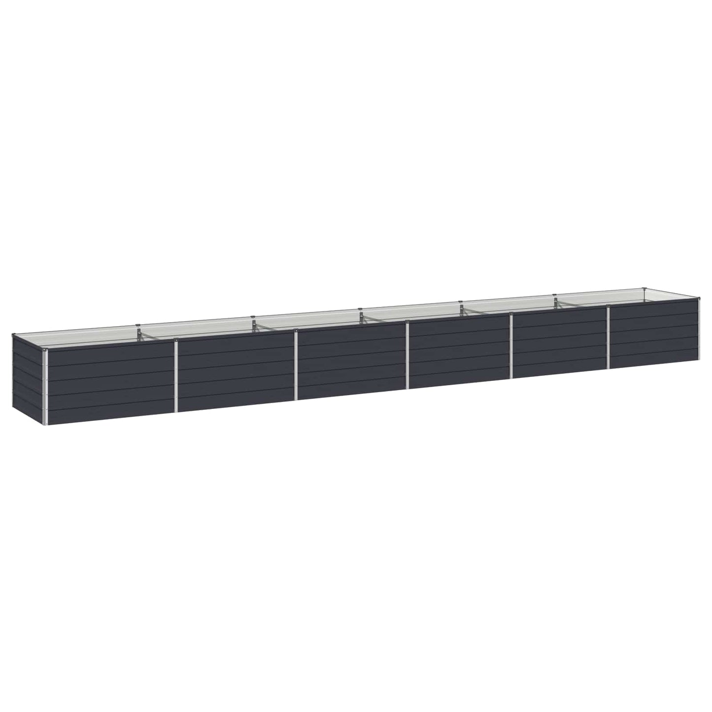 vidaXL Raised Garden Bed Anthracite 600 x 80 x 55 cm cold-rolled steel