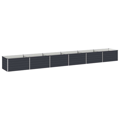 vidaXL Raised Garden Bed Anthracite 600 x 80 x 55 cm cold-rolled steel